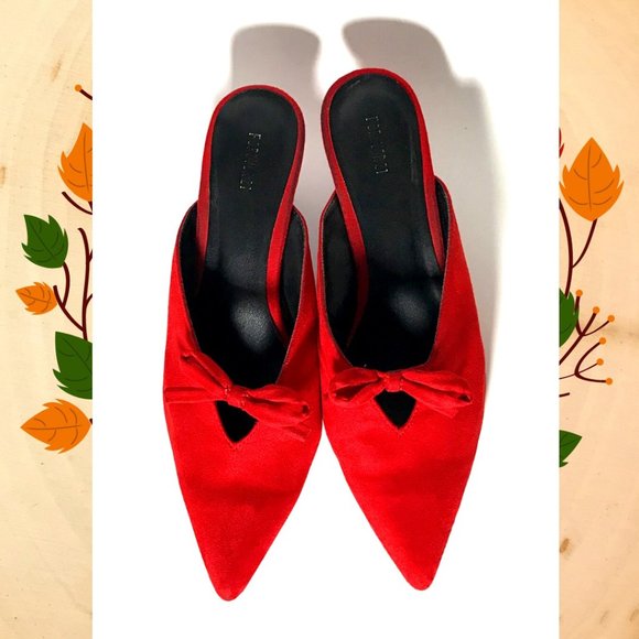 Forever 21 Shoes - Forever 21 - Red Velvet Heels